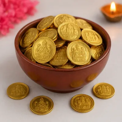 Brass Lakshmi Kubera Gold Coins